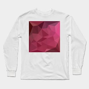 Begonia Pink Abstract Low Polygon Background Long Sleeve T-Shirt